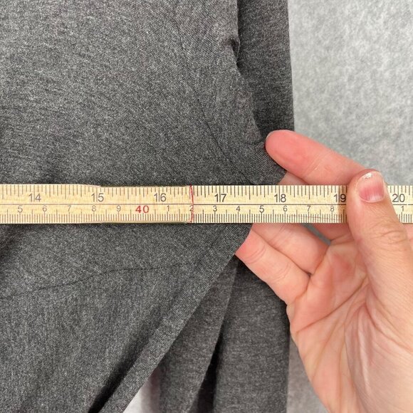 Amour Vert Denver Wrap Dress Size S Gray Modal Blend Made in USA Soft Stretch - Picture 8 of 9